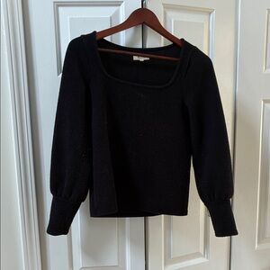 Madewell Black Scoop Neck Sweater